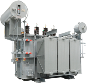 Liquid-immersed on-load voltage regulating power transformers